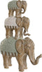 Decoratieve figuren Home ESPRIT Wit Olifant Koloniaal 24,5 x 9,5 x 35 cm