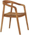 House Nordic Eetkamerstoel Otero - Teak - Scandinavisch design met armleuningen - Naturel (2 stuks)