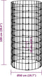 vidaXL - Gabion - paal - rond - Ø50x100 - cm - gegalvaniseerd - staal