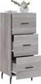 vidaXL - Dressoir - 34,5x34x90 - cm - bewerkt - hout - grijs - sonoma - eikenkleurig