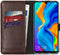 Selencia Huawei P30 Lite - Echt Lederen Bookcase - 3 Pashouders - Bruin