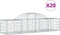 vidaXL - Schanskorven - 20 - st - gewelfd - 200x50x40/60 - cm - ijzer