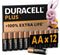 Duracell PLUS AA - Alkaline Batterijen - Tot 100% langere levensduur - Zwart (12 stuks)