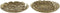 Dienblad DKD Home Decor Gouden Hars Blad van een plant (25 x 25 x 4 cm) (2 Stuks)