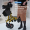 Safe Age® Rollator - Lichtgewicht opvouwbaar - Gevoerde zitting met rugleuning - Goud