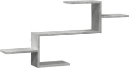 vidaXL - Wandschap - 104x15x49 - cm - bewerkt - hout - betongrijs