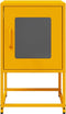 vidaXL - Nachtkastje - 36x39x60,5 - cm - koudgewalst - staal - mosterdgeel