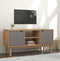 vidaXL - Tv-meubel - OTTA - 113,5x43x57 - cm - massief - grenenhout - bruin - en - grijs