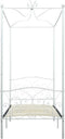 vidaXL - Hemelbedframe - metaal - wit - 100x200 - cm
