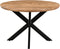 Livingfurn - Eetkamertafel Jesper Round 120cm - Mangohout / Gecoat Staal