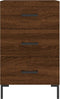 vidaXL - Nachtkastje - 40x40x66 - cm - bewerkt - hout - bruin - eikenkleur
