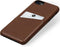 Selencia Hoesje Geschikt voor iPhone SE (2022) / SE (2020) / 8 / 7 / 6s / 6 Hoesje Met Pasjeshouder - Selencia Vayu Vegan Lederen Backcover - Bruin