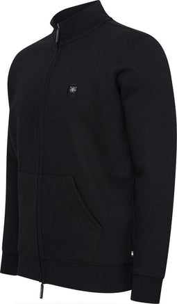 Cappuccino Italia Fleece Zip Jack - Heren Vest - Katoen Polyester - Zwart - Maat XL