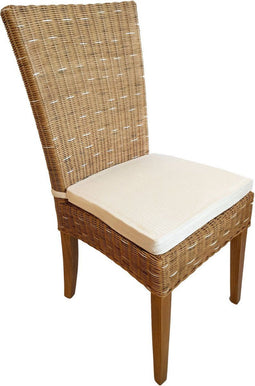 SVJ Eetkamerstoel Rechthoekig - 60 x 48 x 98 cm - Rotan - Lichtbruin