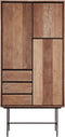 24Designs Metropole Kast Hoog – B100 X D40 X H210 Cm - Teakhout