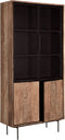 24Designs Metropole Vitrinekast Klein – B100 X D40 X H210 Cm - Teakhout