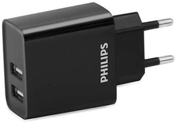 Philips DLP2610/12 - Oplader - 2x USB type-A 5V 2,1A - Zwart