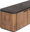 DTP Home Hanging TV stand Soho medium, 3 doors, 2 drawers,42x190x40 cm, recycled teakwood and mortex