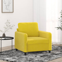 Fauteuil 60 cm fluweel geel