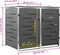 vidaXL - Containerberging - dubbel - 138x77,5x112,5 - cm - roestvrij - staal