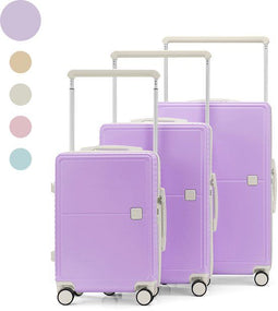 Skycases City Walker - 3-delige Kofferset - Lichtgewicht Duurzaam 34 77 94 Liter 360° Spinner Wielen TSA-slot Beschermhoezen Paars