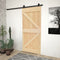 vidaXL - Schuifdeur - met - beslag - 100x210 - cm - massief - grenenhout