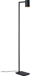 Atmooz - Vloerlamp Bisho - Staande Lamp - Stalamp - Woonkamer - Zwarte Buitenkant - Gouden Binnenkant - Hoogte 147cm - Metaal