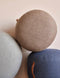 HÜBSCH INTERIOR - Ronde POEF van wol, donkerblauw - Ø50xh35 cm