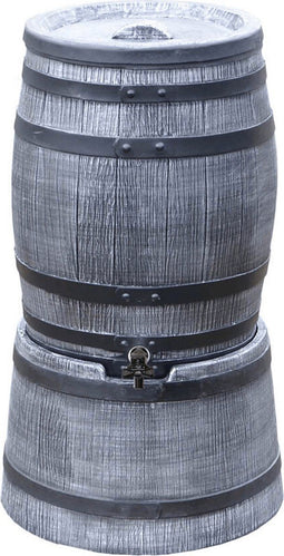 Regentonset Roto 50 liter + voet - Grijs