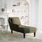 vidaXL - Chaise - longue - met - kussen&rechterarmleuning - kunstleer - legergroen