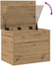 vidaXL - Opbergdoos - met - Deksel - Artisan - Eiken - 60x42x46 - cm - Gelaagd - Hout