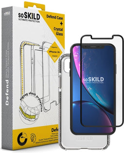 SoSkild iPhone Xr Defend Heavy Impact Case Transparent and Tempered Glass Transparent | TÜV Nord Kwaliteitskeurmerk