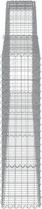 vidaXL - Schanskorven - 4 - st - gewelfd - 400x30x120/140 - cm - ijzer