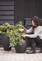 Capi Europe - Vaas taps rond Rib NL - 42x38 - Antraciet - Opening Ø31 - Bloempot voor binnen en buiten - Levenslang garantie - Breukbestendig - 100% Recyclebaar - CO2 Neutraal geproduceerd - KOFZ362