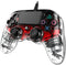 Nacon Officieel gelicenseerde Illuminated Wired Compact Controller - PS4 - Bedraad - Rood