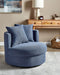Draaifauteuil DALBY Stof Donkerblauw