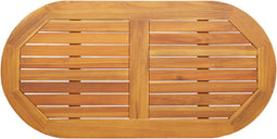 vidaXL - Tafelblad - 100x50x2,2 - cm - Ovaal - Massief - Acaciahout