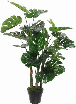 Mica Decorations Monstera Kunstplant in Pot - H100xØ75 cm - Set van 2
