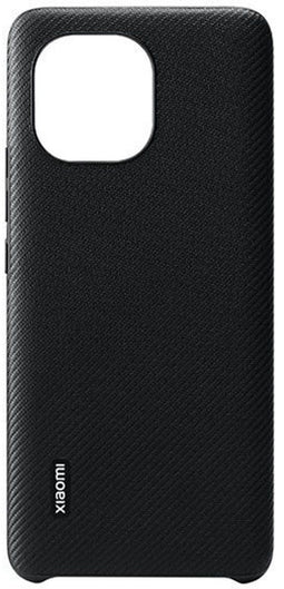 Xiaomi Mi 11 - Rugged Back Cover - Kunstleer Carbon Design - Zwart