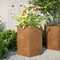vidaXL - Plantenbak - zeshoek - 46x40x45 - cm - weervast - staal