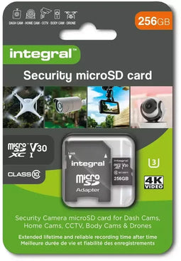 Integral - microSDXC Kaart - 256GB - UHS-I U3 - Hoge duurzaamheid voor Dashcams en Beveiligingscamera's