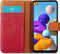 iMoshion Hoesje Geschikt voor Samsung Galaxy A21s Hoesje Met Pasjeshouder - iMoshion Luxe Canvas Bookcase - Rood