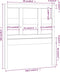 vidaXL - Hoofdbord - 105,5x4x100 - cm - massief - grenenhout - wit