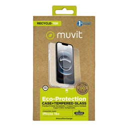 Muvit for Change iPhone 16e - Mobielhoesje en Schermbeschermer - Bescherming tegen krassen