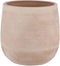 Mica Decorations Bloempot Victor terracotta rond mat beige handgemaakt - 33 x Ø 36 cm