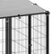 vidaXL - Hondenkennel - 10,89 - m² - staal - zilverkleurig