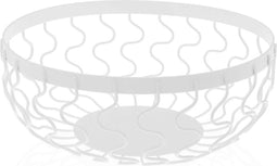 Fruitschaal Versa Wit Staal (24 x 10 x 24 cm)