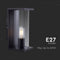 V-TAC VT-81050 - LED Buiten Wandlamp - E27 Fitting - IP44 - Mat Zwart