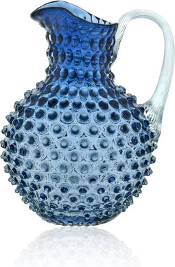 Anna Von Lipa - Waterkan Waterkaraf Schenkkan Karaf Kan Glas - Paris Hobnail Kan 2L - Blue Smoke Blauw