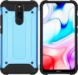 iMoshion Hoesje Geschikt voor Xiaomi Redmi 8 Hoesje - iMoshion Rugged Xtreme Backcover - Lichtblauw
